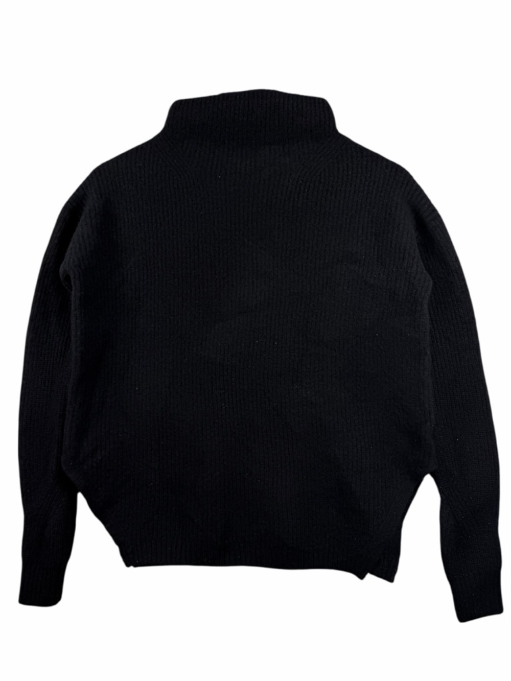 HATCH 100% Merino Wool Black Ribbed Turtleneck Sweater Size 0‎
